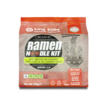 King Soba Ramen Noodle Kit Brauner Reis mit Shiro Miso & Algen 190g